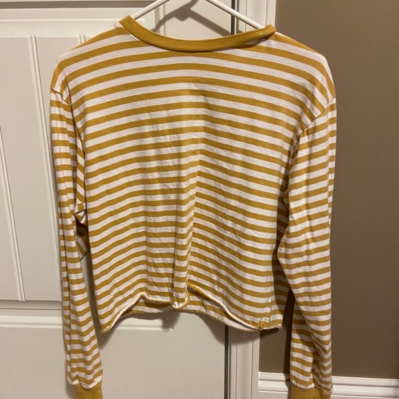 Brandy melville yellow striped shirt Clearance